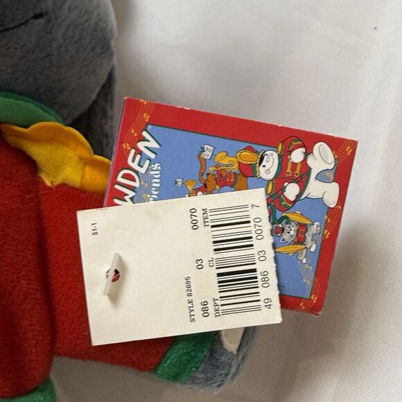 Snowden & Friends -Plush TINY The ELEPHANT 1999 Christmas Band Animal- W/Tags - Picture 3 of 8